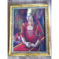 MONOGRAMLI TUAL ÜZERİ YAĞLI BOYA  TABLO. İMZALI.TBL-130