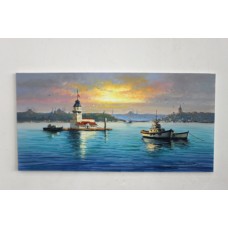 MUSTAFA ELDENİZ İMZALI TUAL ÜZERİ YAĞLI BOYA TABLO. TBL-219